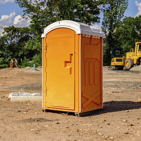 can i customize the exterior of the porta potties with my event logo or branding in Hopedale